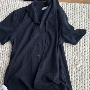 Men’s Zara Button down Navy T shirt